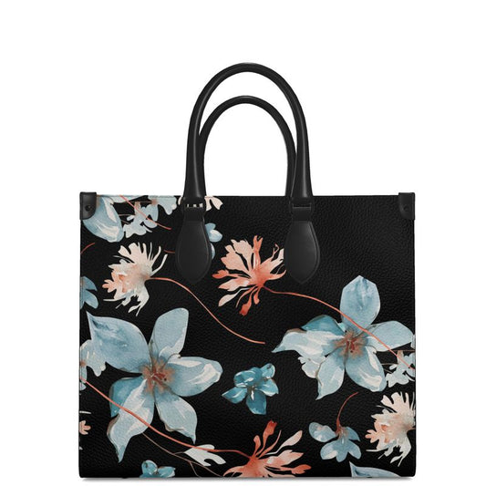 Nuit Florale, Leather Shopper Bag