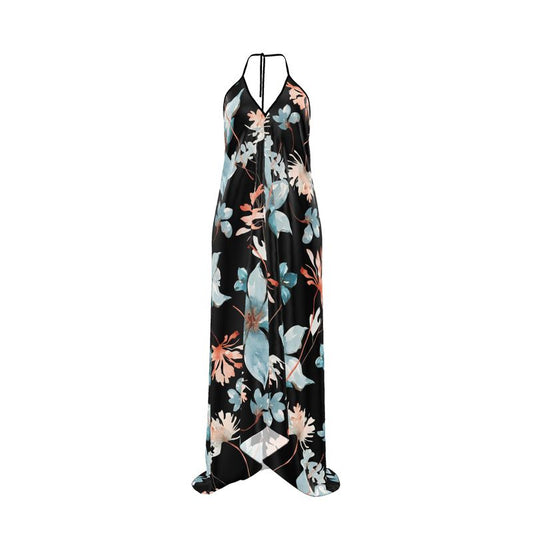 Nuit Florale, Halterneck Backless Dress