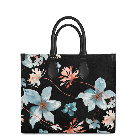 Nuit Florale, Leather Shopper Bag