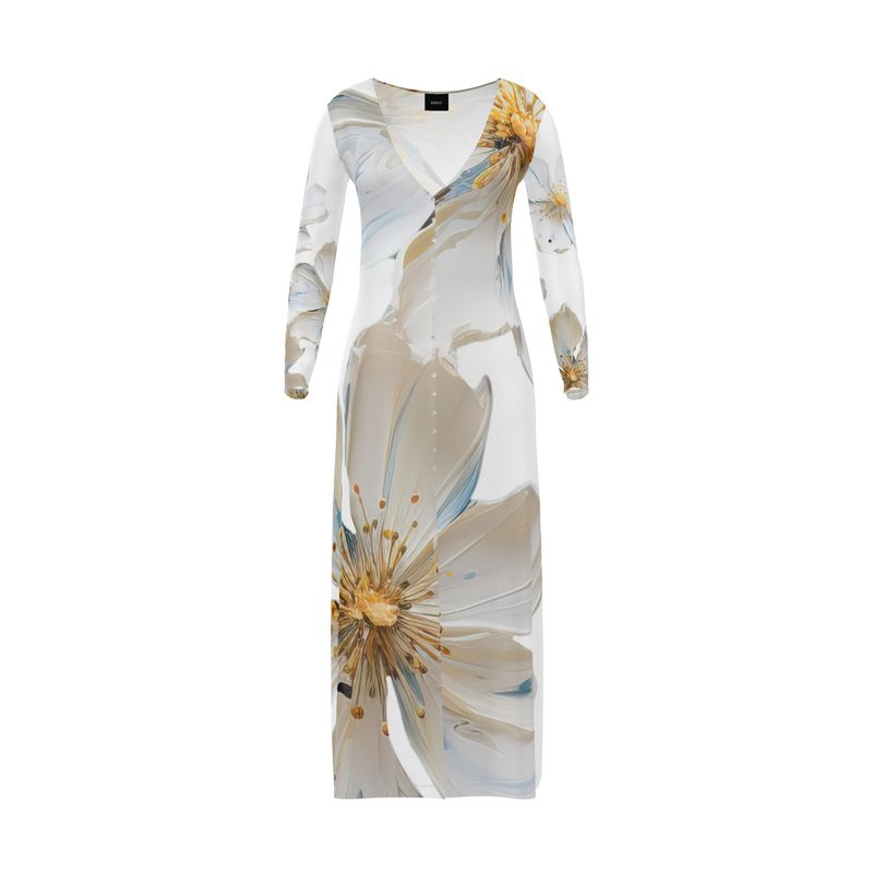 Bleu Velours, Ladies Button-Up Dress