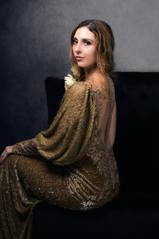 GOLD SEQUIN GOWN